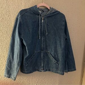 Sag Harbor Denim Zip Up Jacket Size M 100% Cotton Vintage 90’s 80’s